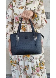 Just Polo حقيبة يد وكتف نسائية منقوشة بسحاب إغلاق طويلة قابلة للتعديل