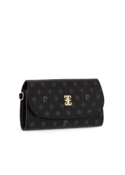 Pierre Cardin Black Monogram Crossbody Women's Bag - 05PC24Y544-MN