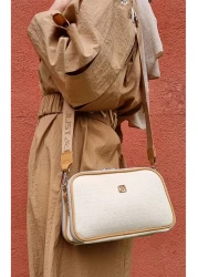 Just Polo Justpolo Women's Stone Color 5 Compartment Adjustable Shoulder and Crossbody Bag Messenger Bag