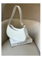 Moda Sekiz Women's Baguette Shoulder Bag with Belt Accessories