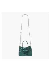 Flora Bella by Shoexpress Logo Embossed Tote Bag with Detachable Strap and Snap Button Closure