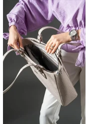 Just Polo Women's Long Strap 3 Compartment Black Tan Shoulder and Hand Bag