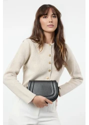  Shoes حقيبة نسائية سوداء بحزام متقاطع TWOAW25OC00003