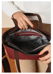 Just Polo Anna New Season Textured Fabric 3 Compartment Women Shoulder Bag