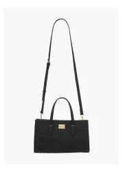 Flora Bella by Shoexpress Flora Bella Textured Tote Bag with Detachable Strap and Zip Closure