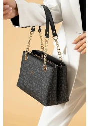 Just Polo Women's Brown Long Strap Shoulder Bag Handbag Wallet Combination