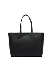 Calvin Klein Women's Brand Logo Multi-Card Compartment Faux Leather Black Shoulder Bag K60K610610-BAX