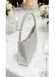 Butik Beyabags Three Sizes Imported Stone Silver Evening Dress Shoulder Bag
