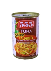 555 Tuna Spicy Caldereta Tuna in Spanish Style Spicy Tomato Sauce, 155g