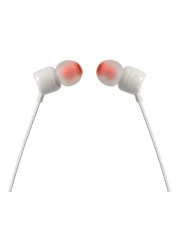 JBL Tune 110 Headphones Wired In-Ear Deep And Powerful Pure Bass Sound White