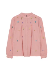  Collection قميص مطرز بنقشة الزهور البودرة - TWOSS23GO00152