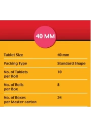 ارفاز - فحم لايت - فحم بخور ذكي - فحم سريع الاشتعال 80 قطعة - 40 ملم