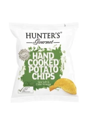 Hunters Gourmet Hand Cooked Sea Salt And Cider Vinegar Potato Chips 40g