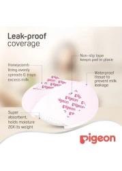 بيدجون وسادات صدر بتصميم قرص العسل 16592 36 قطعة - أبيض-