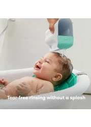 Frida Baby Control The Flow Bath Rinse Cup Rinser Cup to Wash Hair Body Rinser Cup for Bath Time with Easy Grip Handle Removable Rain Shower