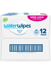 Water Wipes Purest Baby Wipes White 60 Wipes Pack of 12