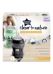 Tommee Tippee Closer To Nature Decorated Baby Feeding Bottle TT422521 260ml 2 PCS
