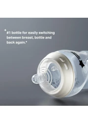 Tommee Tippee Natural Start AntiColic BPA Free Baby Bottles 9oz SlowFlow BreastLike Nipple for a Natural Latch Designed for Seamless Transitions Between Bottle and Breast Fiesta Pack of 6