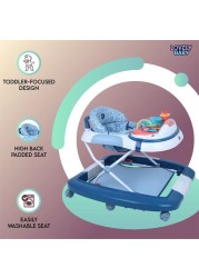 Lovely Baby 2 in 1 With Rocking Function Baby Walker BW LB 289, With Activity, Toys, Playing Tray, Safety Break - Safe, Functional, Baby Walker - Multifunctional, Portable, For Growing Ages - Blue
