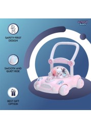 Lovely Baby Kids Push Walker LB 7621 with Removable Handle, Musical Toys, Walk Support, First Step Safe Activity Walker, Child Learning Balance, Small Infant Boy Girl 9-15 M - Pink