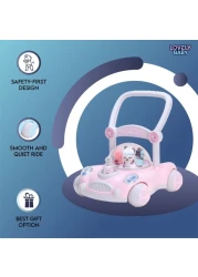 Lovely Baby Kids Push Walker LB 7621 with Removable Handle, Musical Toys, Walk Support, First Step Safe Activity Walker, Child Learning Balance, Small Infant Boy Girl 9-15 M - Pink