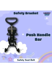 Lovely Baby Light Weight Traveller Stroller For Kids LB 717 - Grey