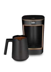 Beko Turkish Coffee Machine, 580W, CookSense2 Technology, One-Touch system, Audio and light warning, Anti Spil, 5 Cups - TKM2341BC