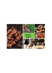 Portable Charcoal Barbecue Grill Foldable Stainless Steel BBQ Grill for Outdoor Camping Household Cooking Picnics Lightweight Durable Compact BBQ Equipment
