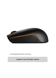 Lenovo 300 Wireless USB Compact Mouse Black
