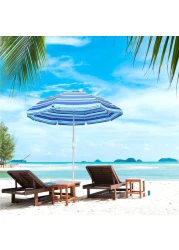 Desert Ranger Beach Umbrella UV 50+ Outdoor Portable Sunshade Umbrella with Carry Bag for Garden Beach Outdoor (2 M)
