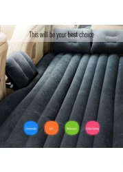 Generic-Car Travel Inflatable Mattress Air Bed Cushion Portable Camping Universal for SUV Extend Air Couch with Two Air Pillows