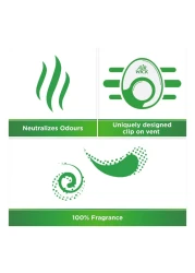 Air Wick Vent Clip Mediterranean Sun Car Air Freshener Yellow 2.5ml