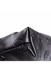 WarmtreeFashion Black Skull Cosmetic Bag Makeup Storage Bag Toiletry Organizer Pencil Case Handbag