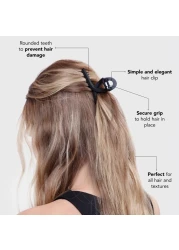 KitschLarge Hair Clips for Women Jumbo Loop Hair Claw Clips for Thick Hair Big Hair Clip Claw Clip for Teen Girls Stylish Banana Clip Hair Styling Accessories 2pc TortoiseBlack