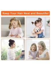 40Pcs Silicone Coated Hair Barrettes for Women NonSlip Metal Hair Clip Barrettes Drop Oil Protection Snap Hair Clips for Kids Teens GirlsBlack