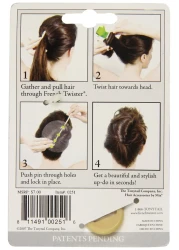 Mia French Twister Updo Hair Styling Tool French Twist Bun Maker for Hair Stylists Women Brides Dress Up Short andor Thin Hair Small Size Blonde Color