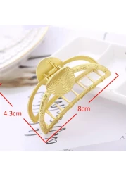 Aiwanto 3pcs Gold Metal Different Design Fashion Hair Clamp Barretes Hair Accessories for Ladies