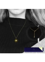 Aiwanto Necklace Gold Neck Chain With Simple Pendant Womens Gilrs Fashion