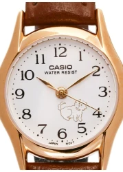 كاسيو - المرأة جلدية مقاومة للماء ووتش النظير LTP-1094Q-7B7RDF