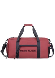 Arctic Hunter 25L Premium Gym Bag Water Resistant Duffel Bag with Shoe Compartment and Detachable Shoulder Straps for Men and Women LX00537 Red
