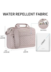EMPSIGN 173 Inch Laptop Bag Large Capacity Expandable Briefcase for Women Men Business Office WaterRepellent Laptop Case Travel Computer Bag with RFID Pockets Dusty Pink