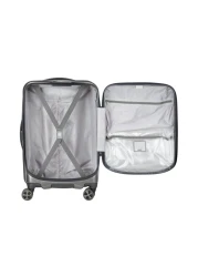 Delsey Cruise 4 Wheel Hard Casing Cabin Trolley 58cm Platinum