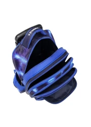 Baby Backpack 3Pcs For Baby Boys 1 lunch 1 Pencil Box And 1 Bag With Adjustable Strap For School 2 Wheels 12 Inch