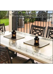 LAVISH 2-PACK Vintage Hanging Lantern Tea Light Candle Holder, Arabic Lantern For Ramadan, Home decor tabletop Indoor &amp; Outdoor (BLACK+WHTIE)