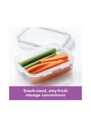 Lock &amp; LockClassic Plastic Rectangular Food Container Clear/Blue 360ml