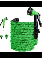 Radiotronics Garden Hoses Garden Hose Retractable Flexible Hose Hose Plastic Hose with Watering Car Wash hosing Pipe (Green 150ft)