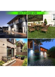 Generic - 4 Piece 30 Garden LED Motion Sensor Solar Wall Light Multicolour 30.0x25.0x5.0centimeter