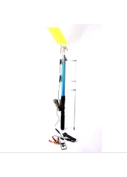 مصباح تخييم Conpex 360 درجة بقوة 800 وات ، متعدد الوظائف خارجي LED صنارة صيد 5 متر مصباح تخييم مع جهاز تحكم عن بعد بالأشعة تحت الحمراء 3 أوضاع - مصباح تخييم عالي الطاقة