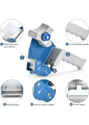 AL ARQAM Packing Tape Dispenser Gun, Hand-Held Industrial Side Loading Tape Dispenser for Commercial Packaging, Shipping, Moving, Carton and Box Sealing
