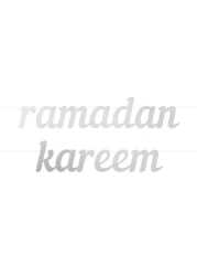 Peacock Supplies Ramadan Kareem Letter Banner - Silver, for Occassions like Ramadan